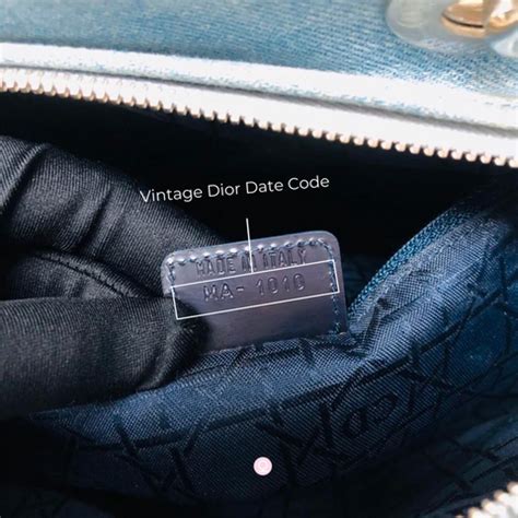 dior leather bag date code